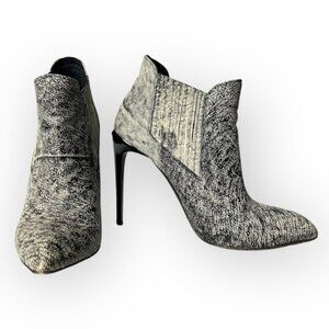 Kurt Geiger London Shard Shadow Washed Leather  Heeled Bootie 38